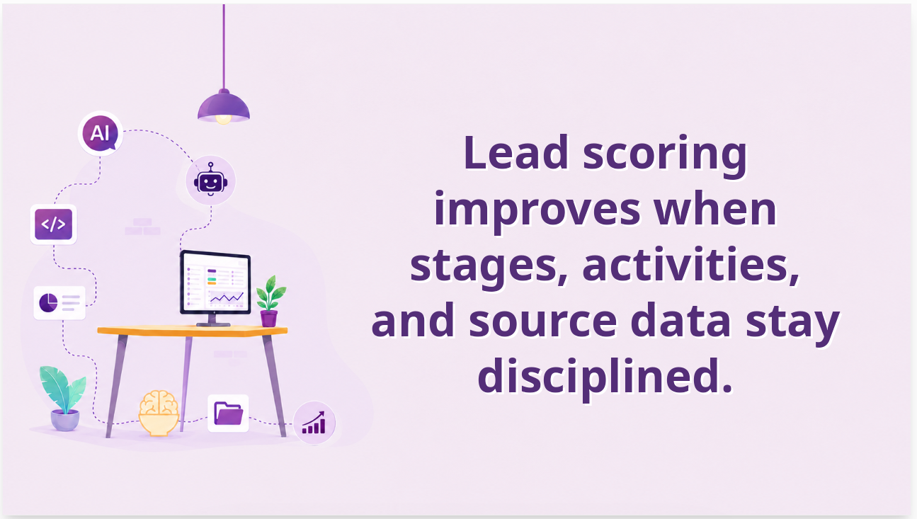 Lead scoring improves when CRM data stays disciplined