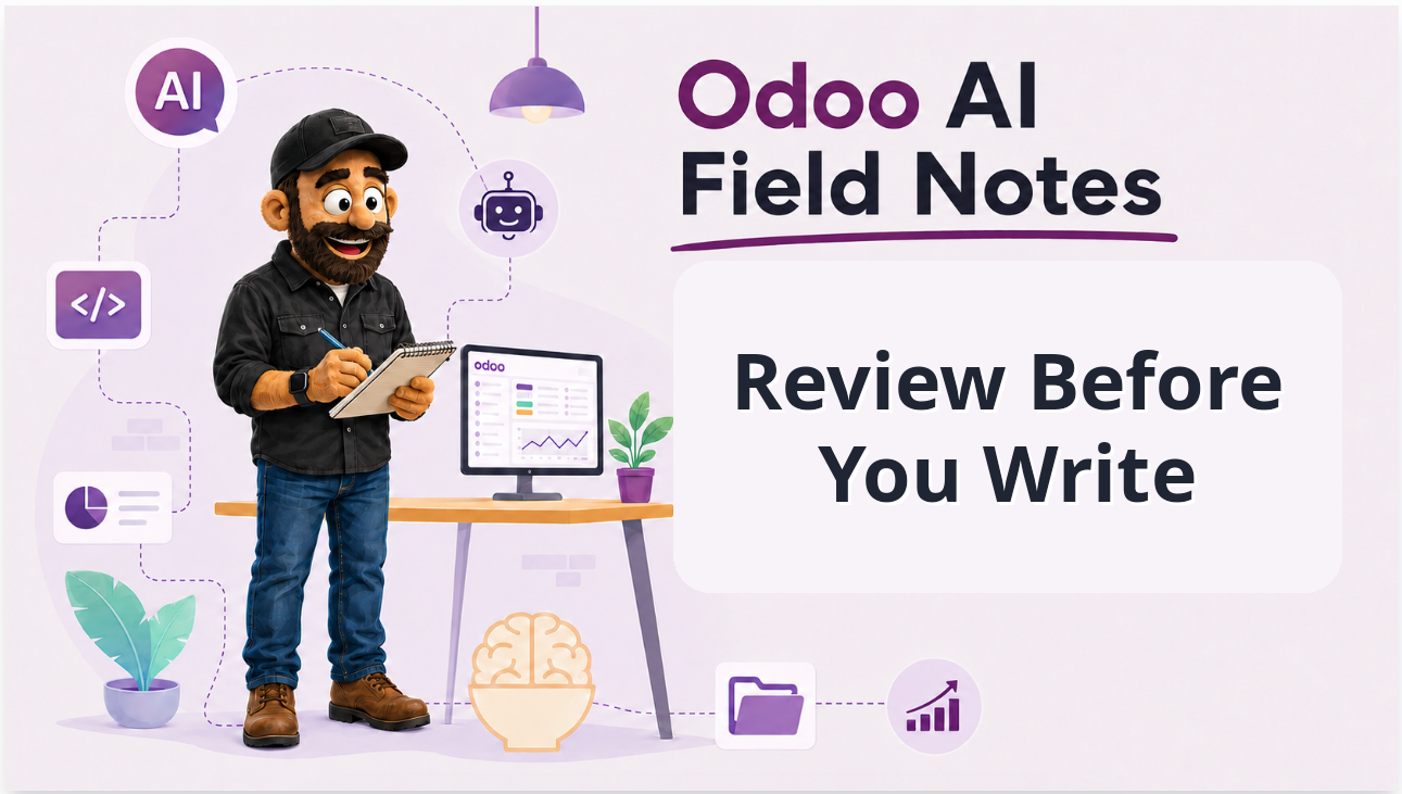 Odoo AI Field Notes: Never Let AI Quietly Change Important Odoo Records title image