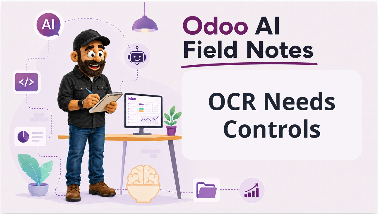 Odoo AI Field Notes: OCR Is a Starting Point, Not an Accounting Approval title image