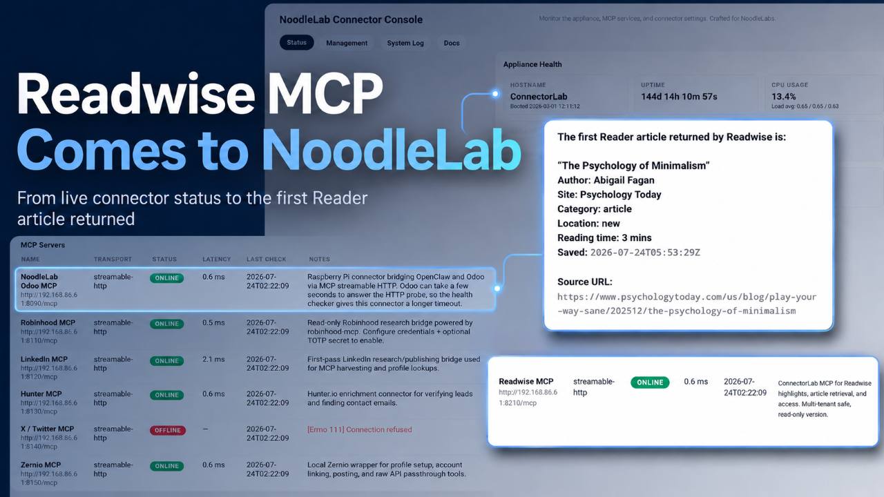 Readwise MCP Comes to NoodleLab title image