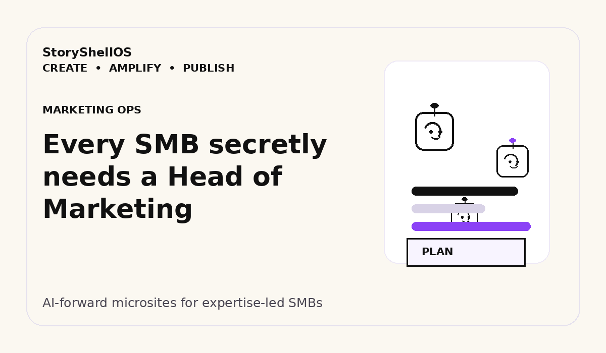 Every SMB secretly needs a Head of Marketing