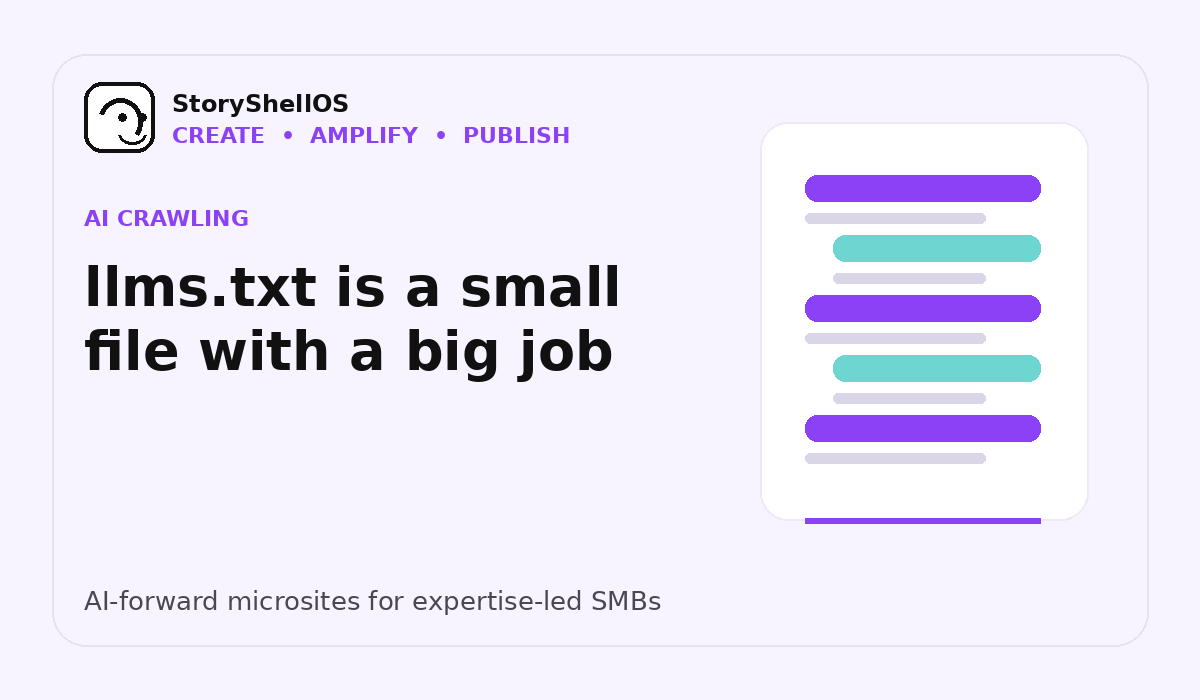 llms.txt is a small file with a big job title image