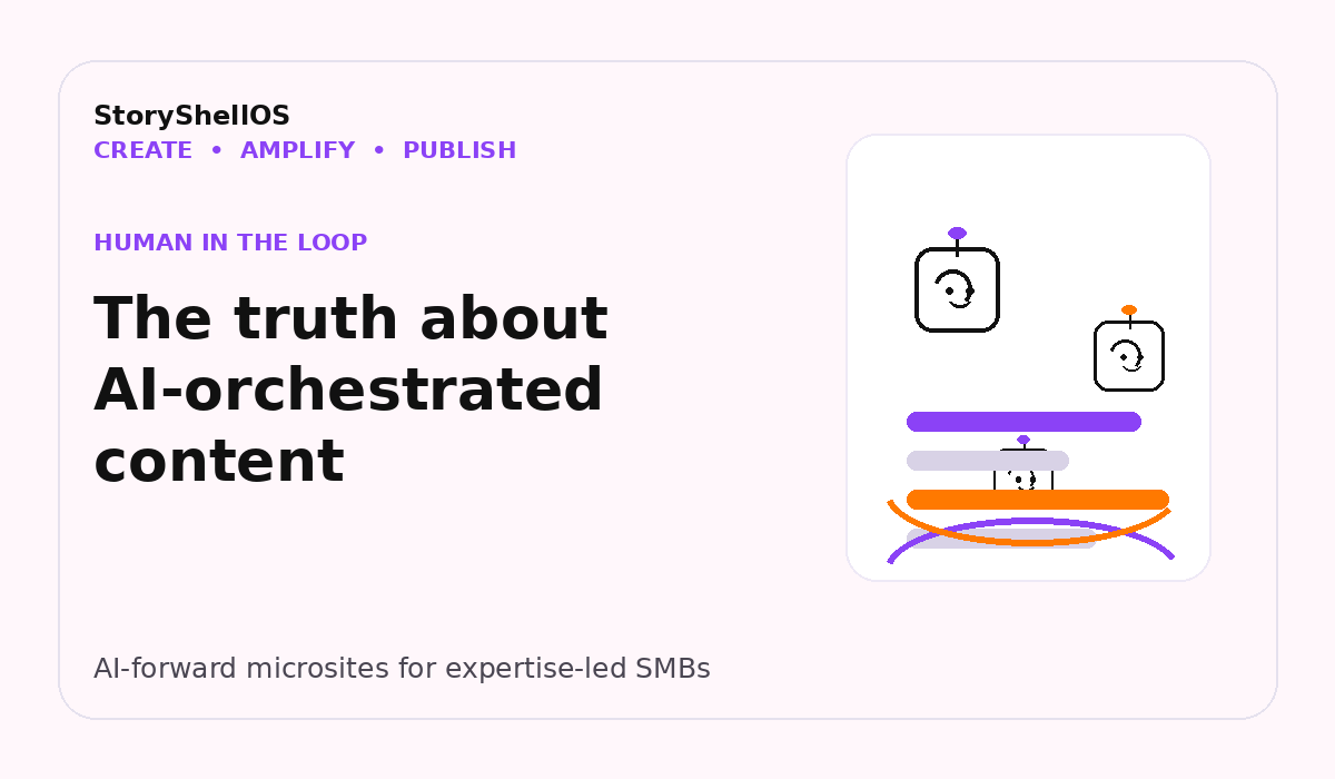 The truth about AI-orchestrated content title image