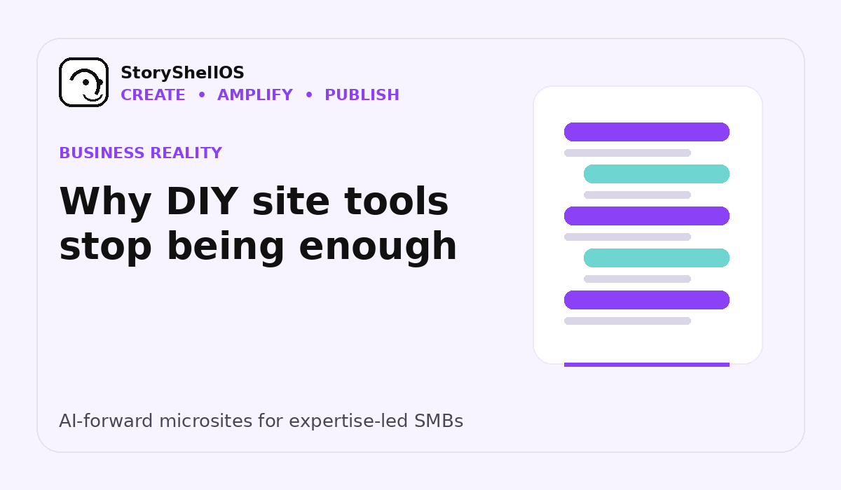 Why DIY site tools stop being enough title image