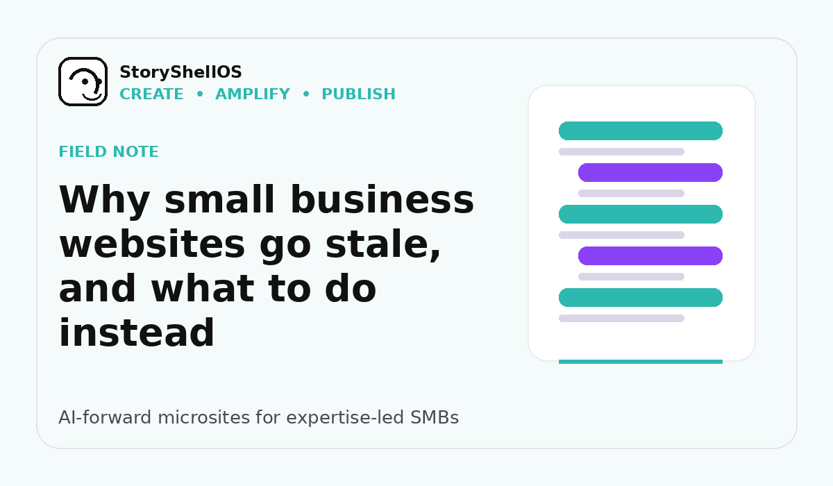 Why small business websites go stale, and what to do instead title image