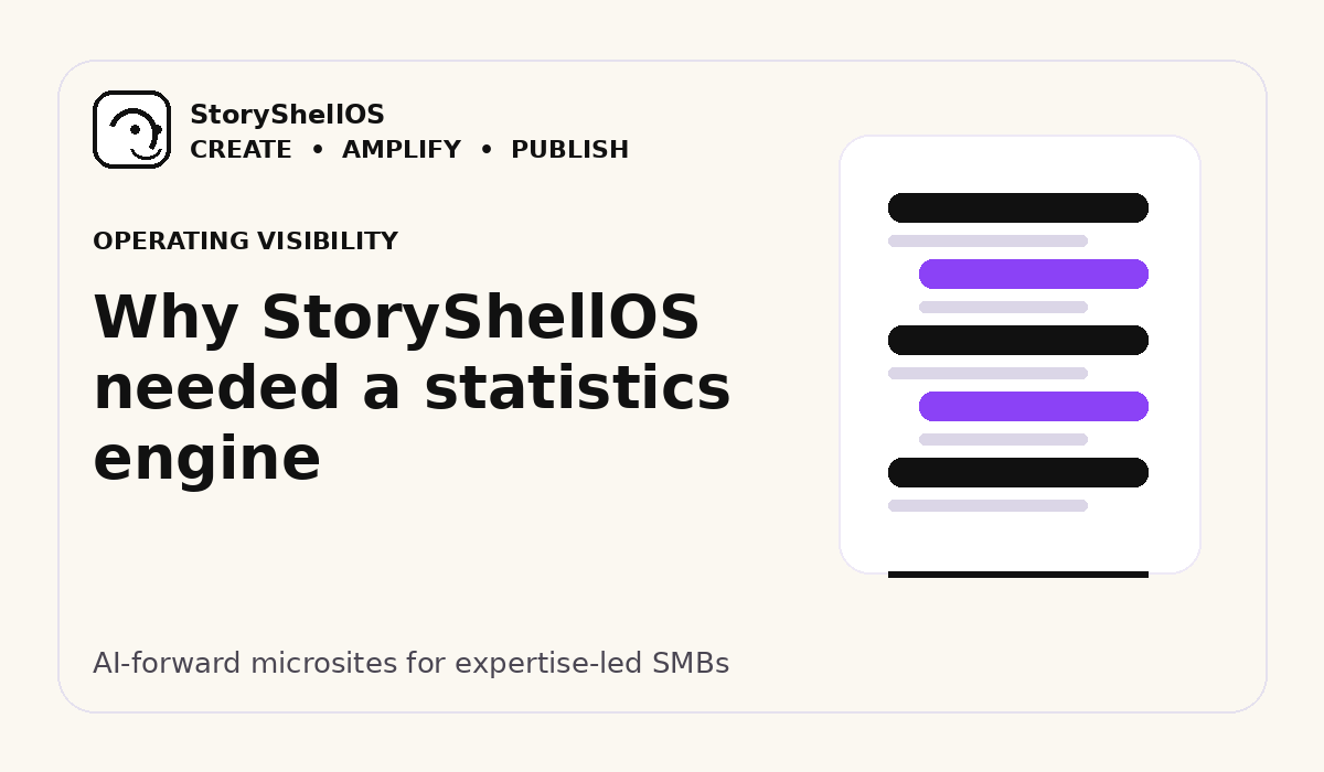 Why StoryShell needed a statistics engine title image
