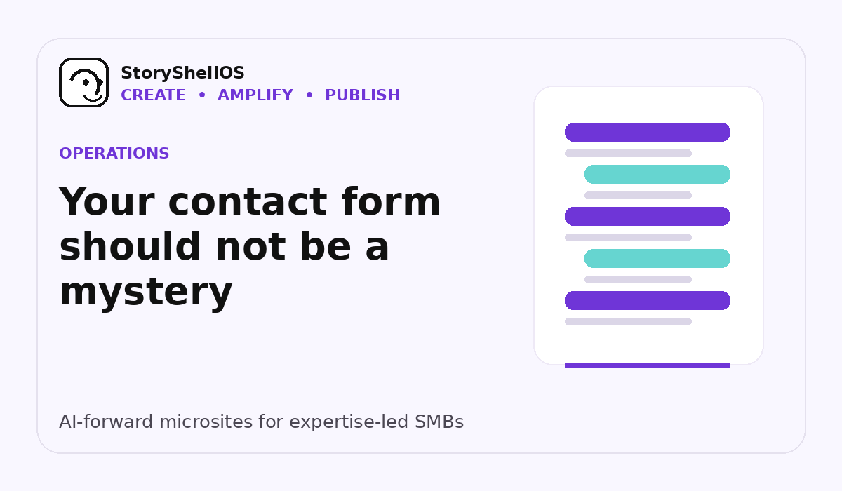 Your contact form should not be a mystery title image